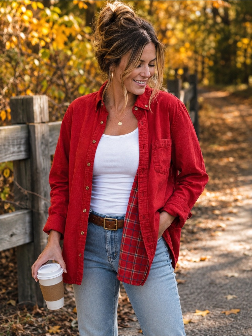 Banana Republic Women’s Red Plaid Lined Shacket Shirt Jacket Size S